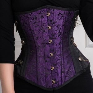 Purple Steampunk Longline Underbust Corset